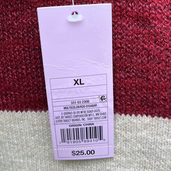 NWT Wild Fable Striped Button Up Balloon Sleeve Crop Sweater - Picture 6 of 8